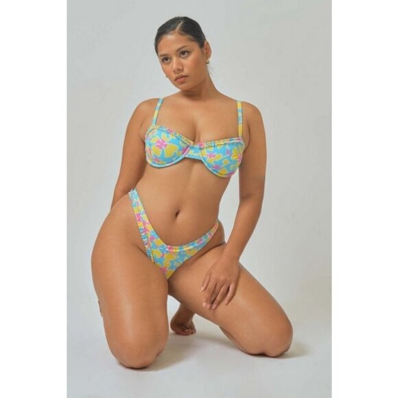 💕BLACKBOUGH💕 Amelia Frilled Cheeky Bottoms ~ Pina Colada Large L NWOT - Picture 3 of 11